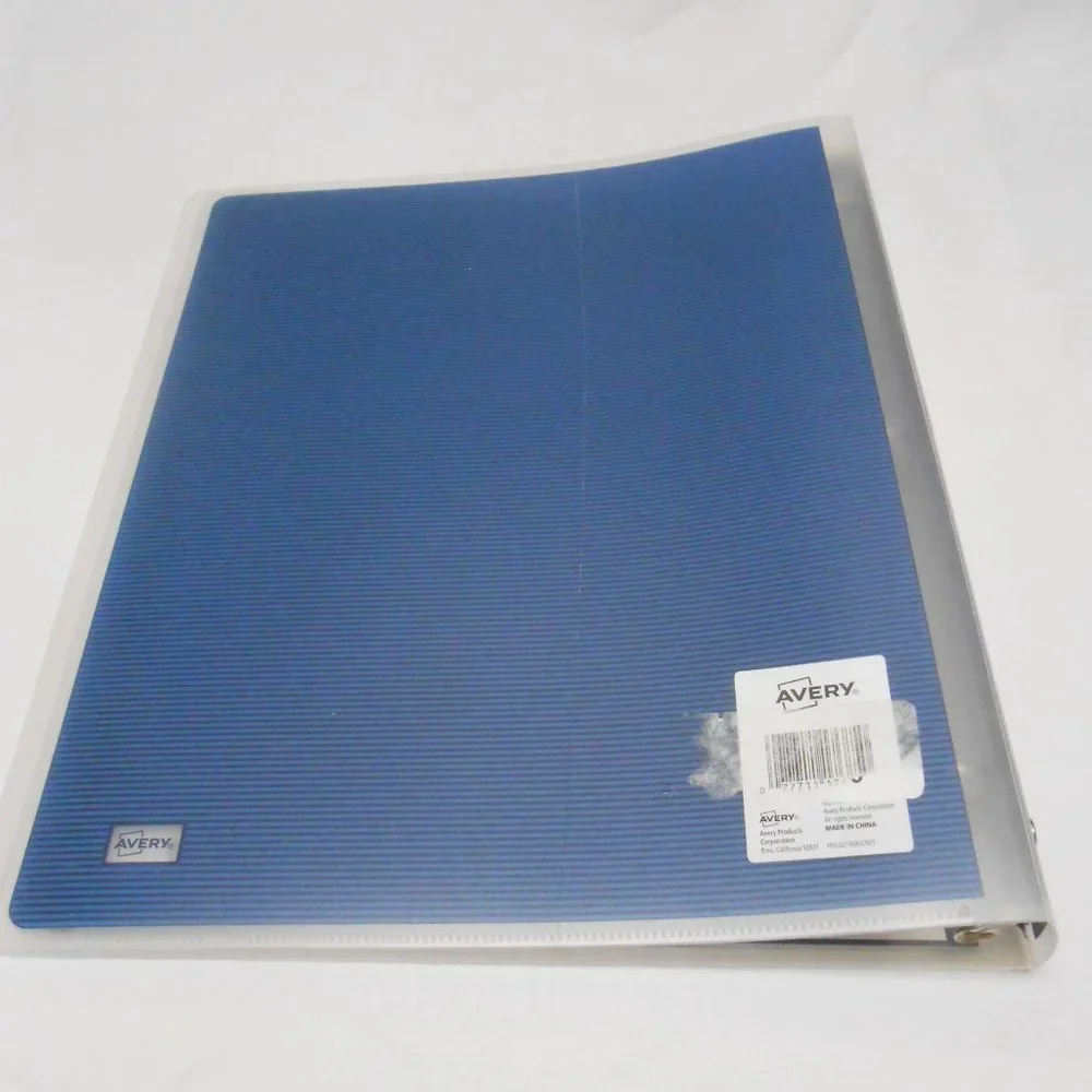 Avery Flexi-View presentation 3 ring Binder w/ clear plastic pockets NEW